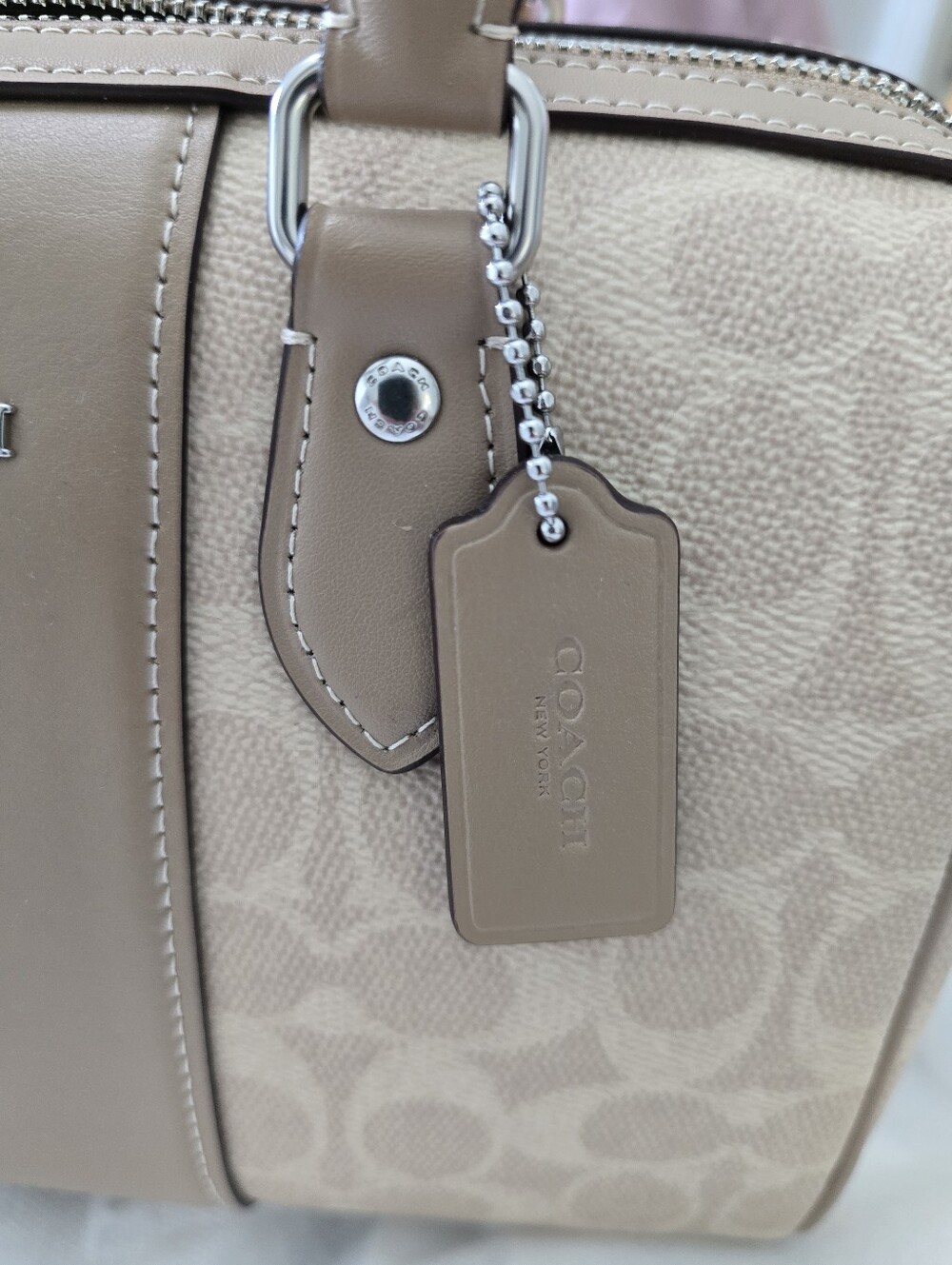 Coach Rowan Satchel Model CW376 Sand/Taupe Zip Top. NWT. - Picture 10 of 13
